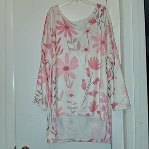 Floral Pink Women's Blouse